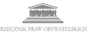 Logotyp Rzecznika Praw Obywatelskich. Obrazek budynku urzędu z symbolicznymi sylwetkami ludzi, a pod spodem napis: Rzecznik Praw Obywatelskich